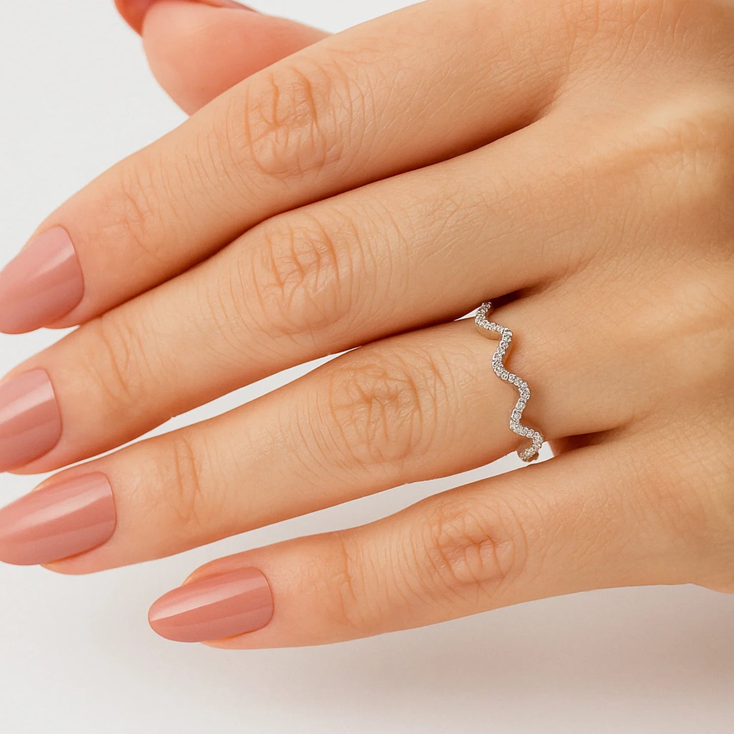 Aurora Wave Ring | 925 Silver 18k Gold Plated Jewellery