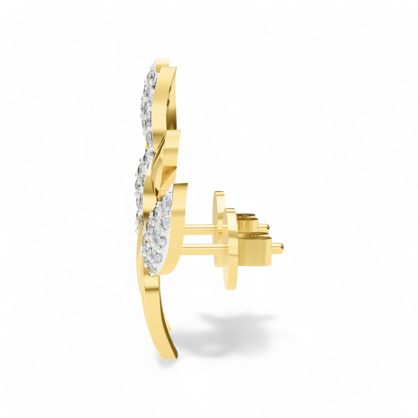Flora Glow Climber Earrings | 925 Silver Earring 18k Gold Plated | Gold Vermeil Jewellery | Party Wear Earring Earring
