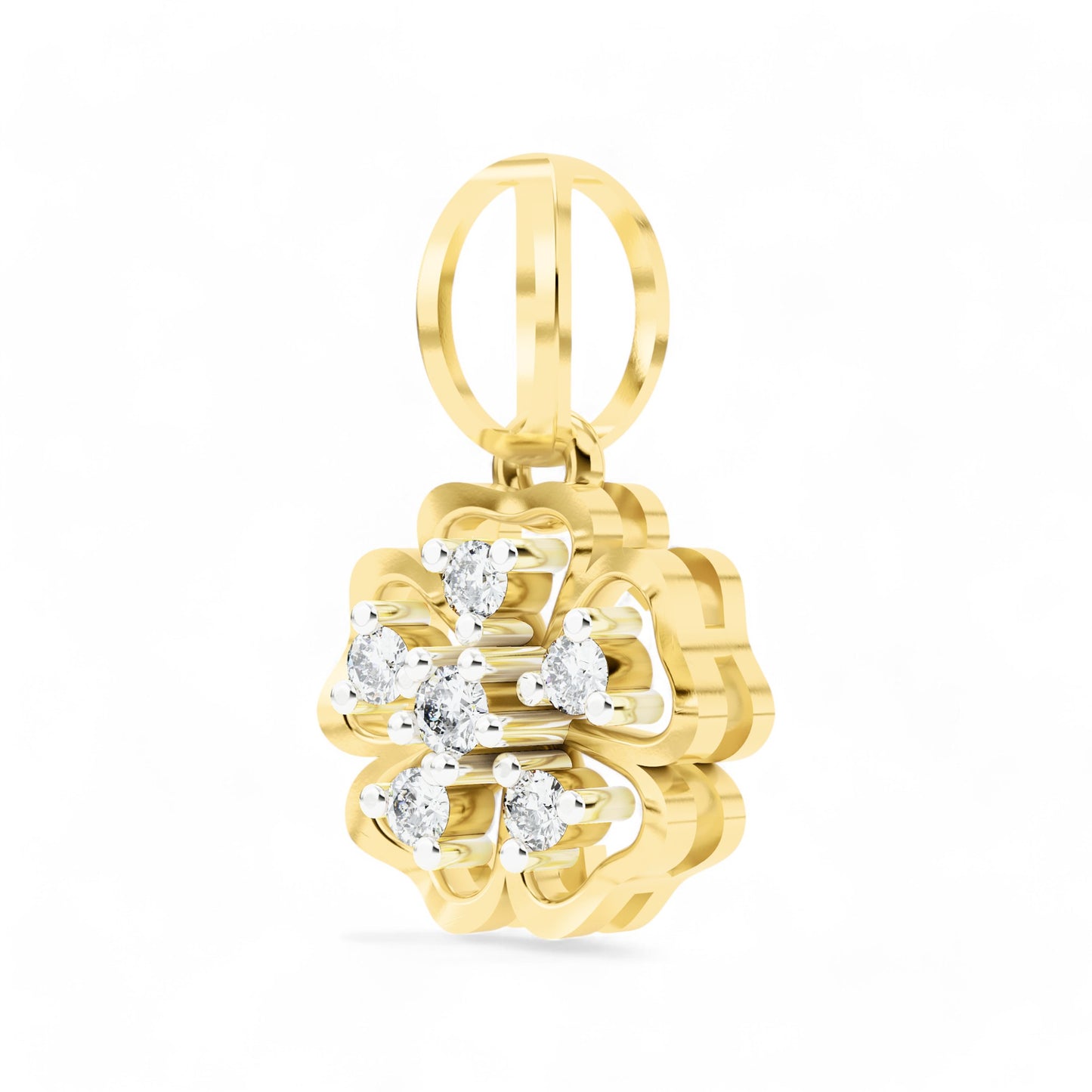 Blooming Grace Pendant | Gold Diamond Pendant | Lab Grown Diamond Pendant Pendant