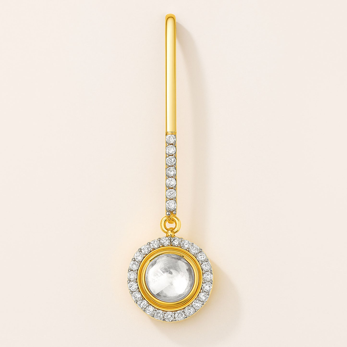 Golden Orbit Polki Earring | 925 Silver 18K Gold Plated Jewellery