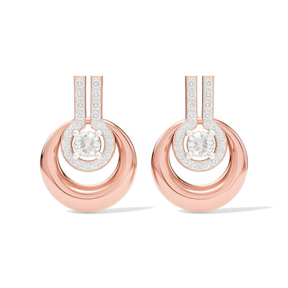 Circular Harmony Earrings | 925 Silver Earring 18k Gold Plated