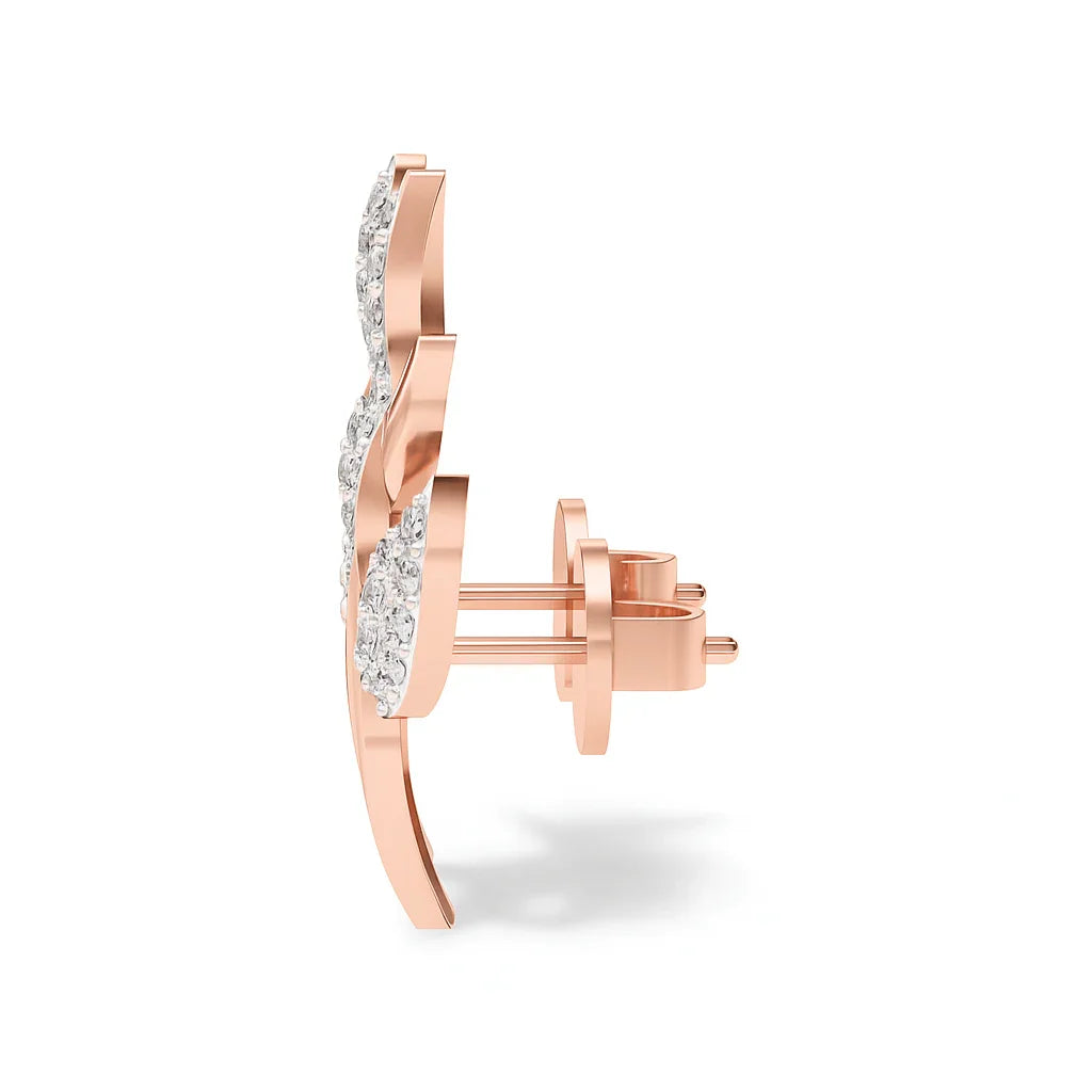 Flora Glow Climber Earrings | 925 Silver Earring 18k Gold Plated
