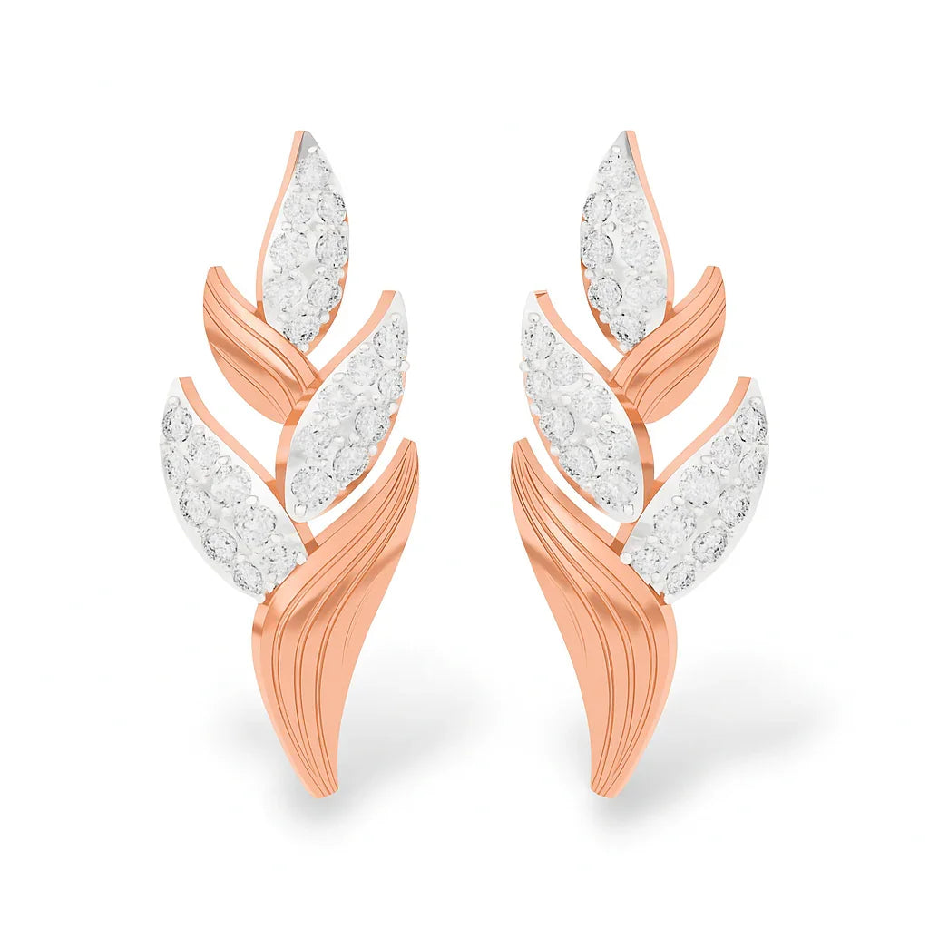 Flora Glow Climber Earrings | 925 Silver Earring 18k Gold Plated