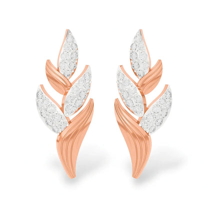 Flora Glow Climber Earrings | 925 Silver Earring 18k Gold Plated