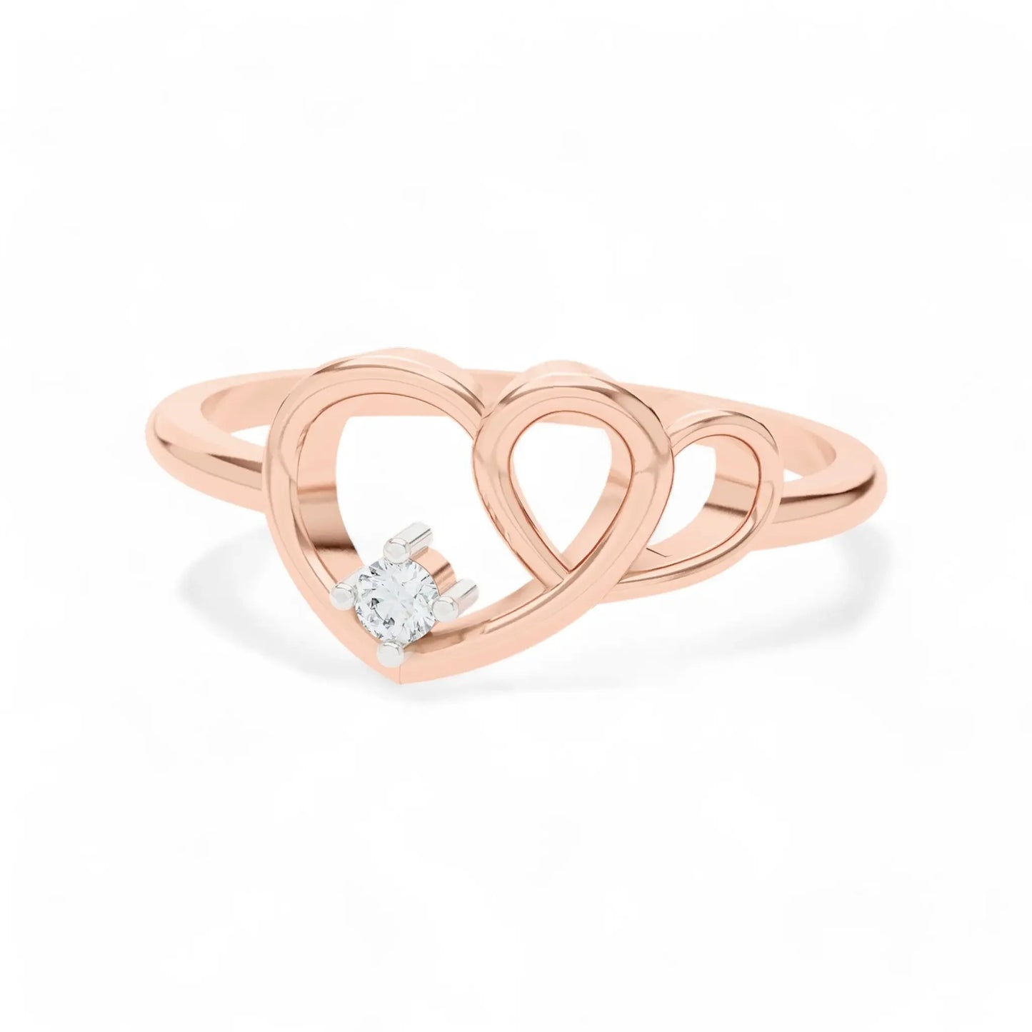 Heart of Gold Ring | Gold Diamond Jewellery | Lab Grown Diamond Jewellery  Ring 18k-Rose-Gold-24