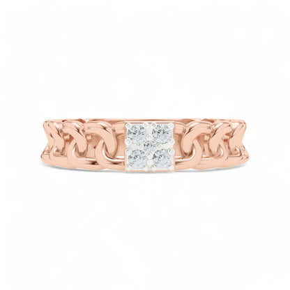 Charmed Connections Ring | Gold Diamond Jewellery | Lab Grown Diamond Jewellery  Ring 18k-Rose-Gold-24