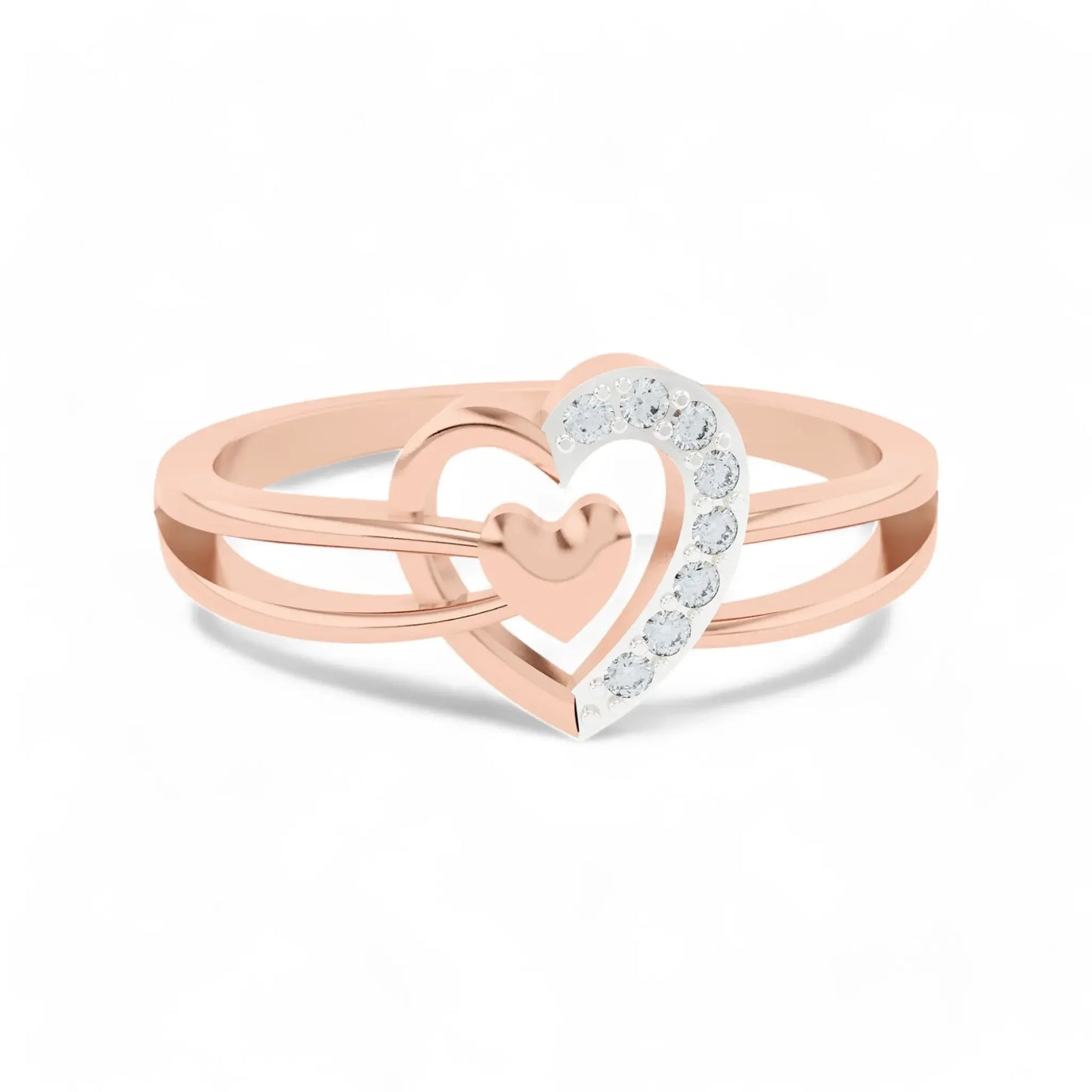 Passion’s Promise Ring | Gold Diamond Jewellery | Lab Grown Diamond Jewellery  Ring 18k-Rose-Gold-24
