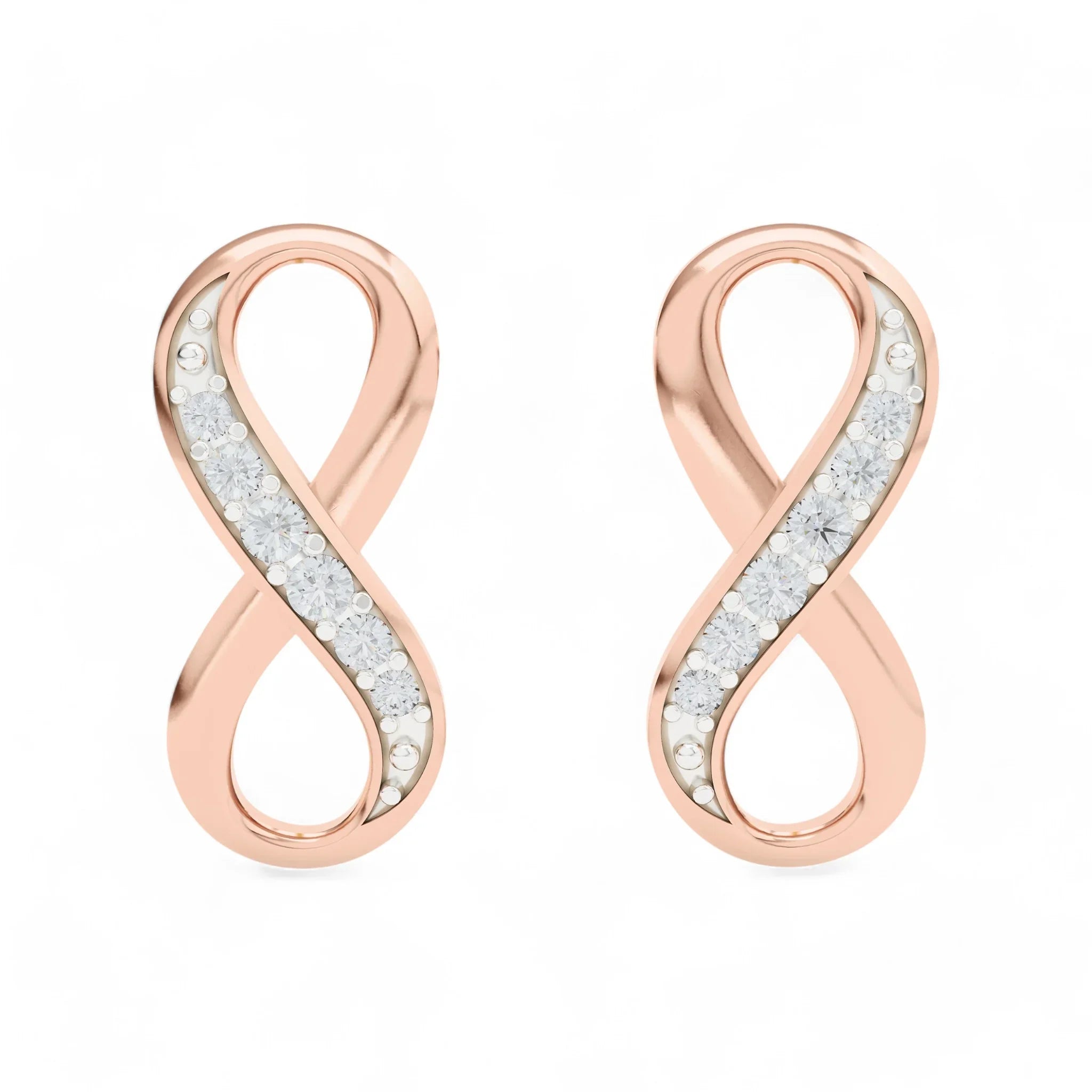 925 Silver Sparkling Infinity CZ Earring | 18k Gold Plated Jewellery