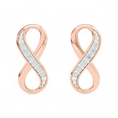 925 Silver Sparkling Infinity CZ Earring | 18k Gold Plated Jewellery