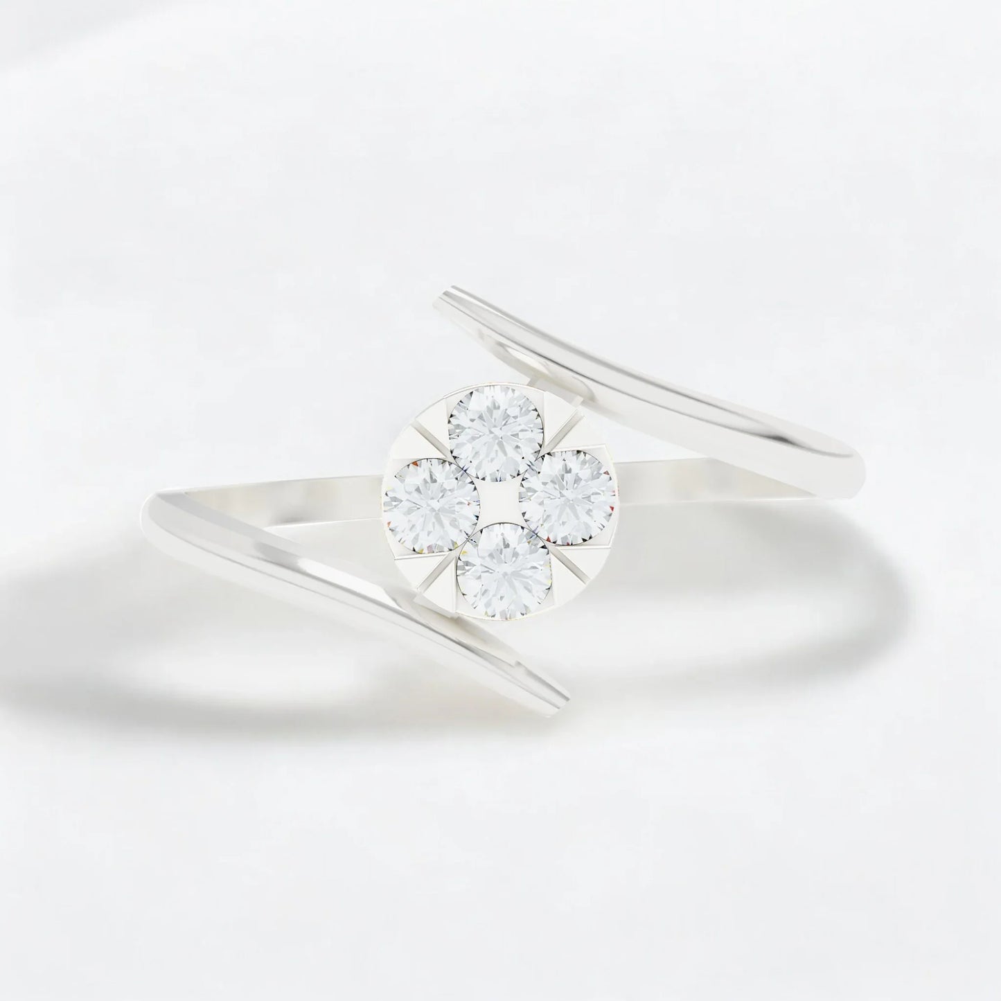 Glistening Sphere Ring | Gold Diamond Jewellery | Lab Grown Diamond Jewellery  Ring 18k-White-24