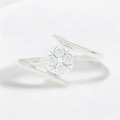 Glistening Sphere Ring | Gold Diamond Jewellery | Lab Grown Diamond Jewellery  Ring 18k-White-24