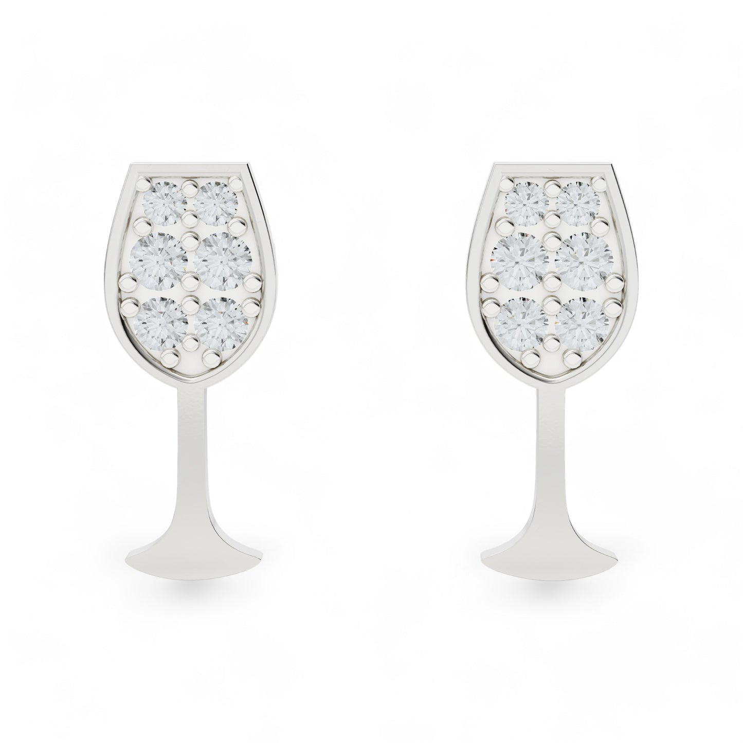 Radiant Toast Earring | 925 Silver 18k Gold Plated Earring | Gold Vermeil Jewellery | Party Wear Earring  Earring White