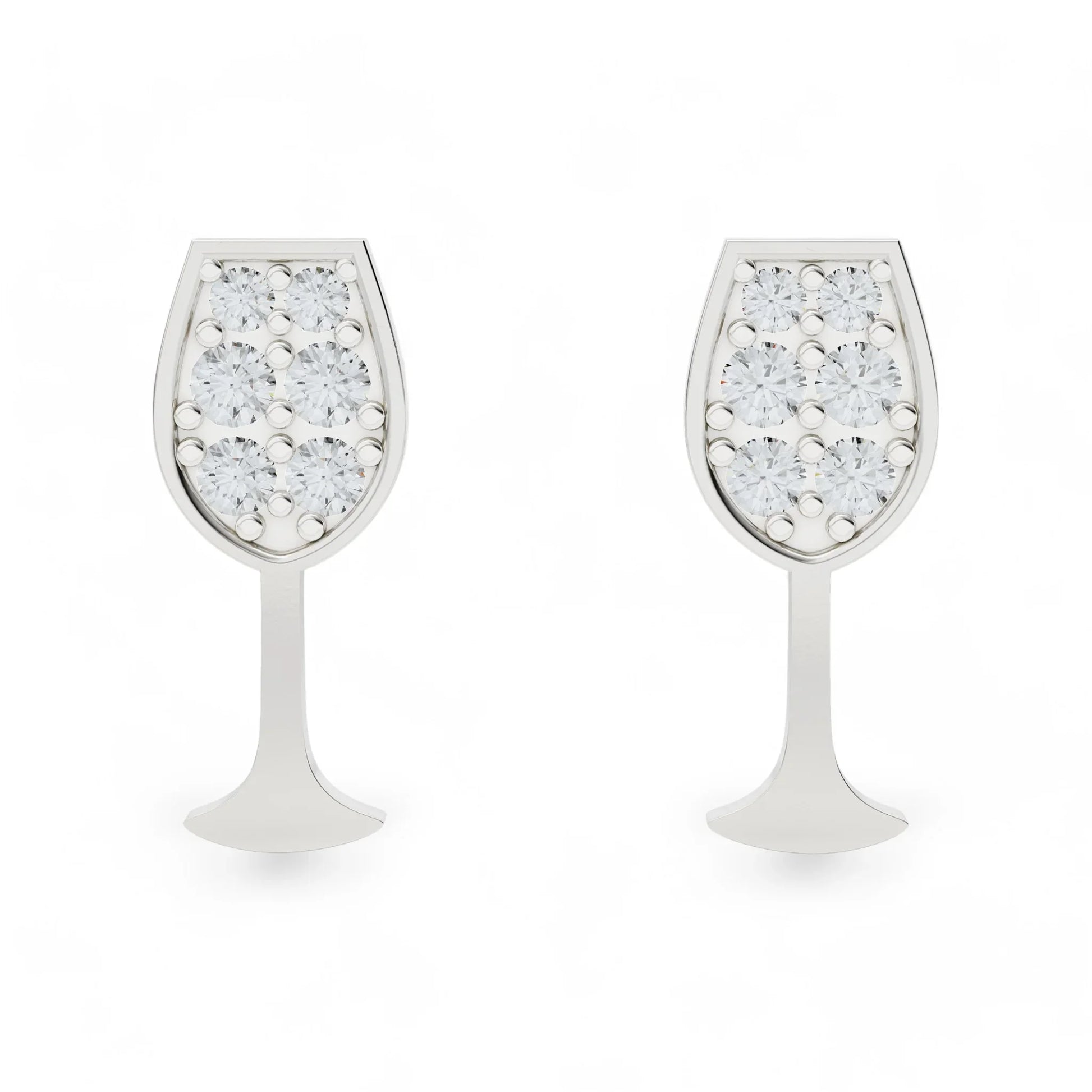 Radiant Toast Earring | 925 Silver 18k Gold Plated Earring | Gold Vermeil Jewellery | Party Wear Earring  Earring White