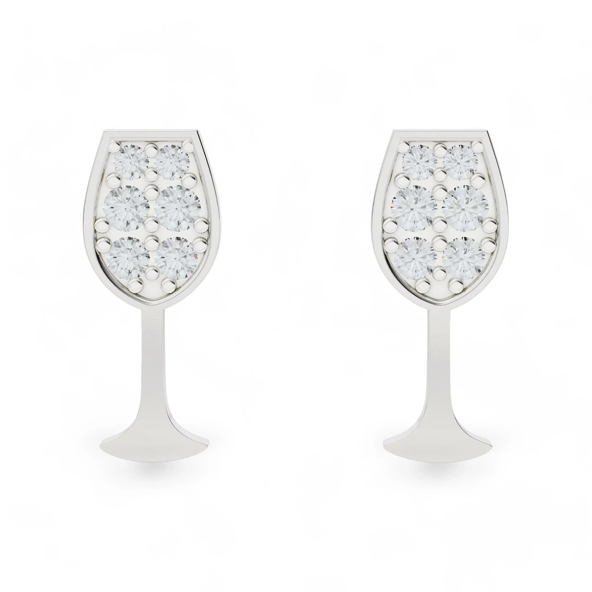 Radiant Toast Earring | 925 Silver 18k Gold Plated Earring | Gold Vermeil Jewellery | Party Wear Earring  Earring White
