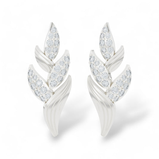 Flora Glow Climber Earrings | 925 Silver Earring 18k Gold Plated