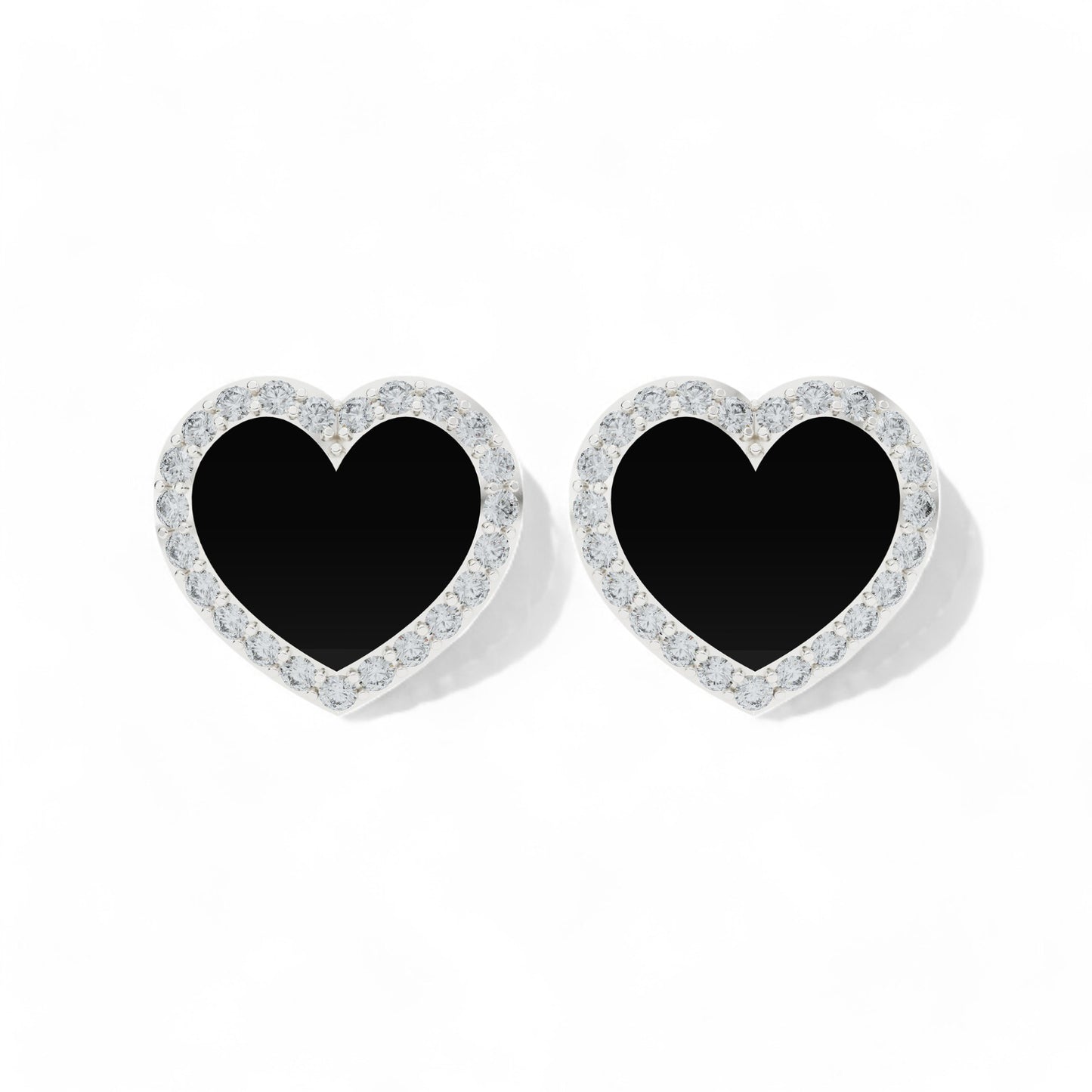 Mystic Heart Earrings | 925 Silver Earring | Gold Vermeil Jewellery | Party Wear Earring  Earring White