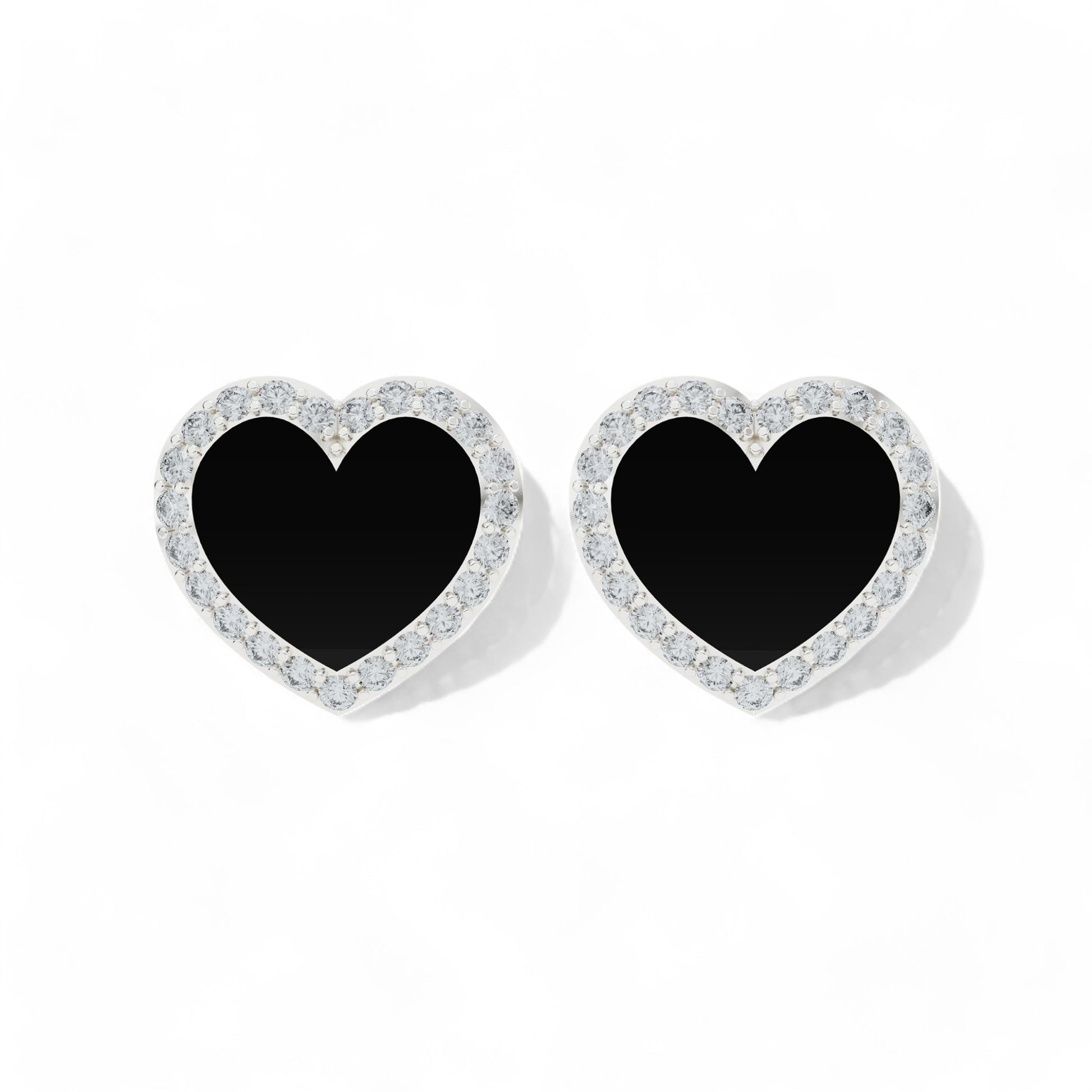 Mystic Heart Earrings | 925 Silver Earring | Gold Vermeil Jewellery | Party Wear Earring  Earring White