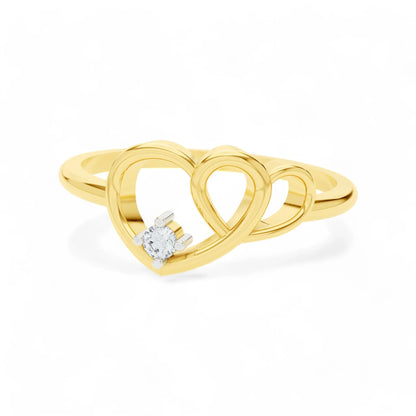 Heart of Gold Ring | Gold Diamond Jewellery | Lab Grown Diamond Jewellery  Ring
