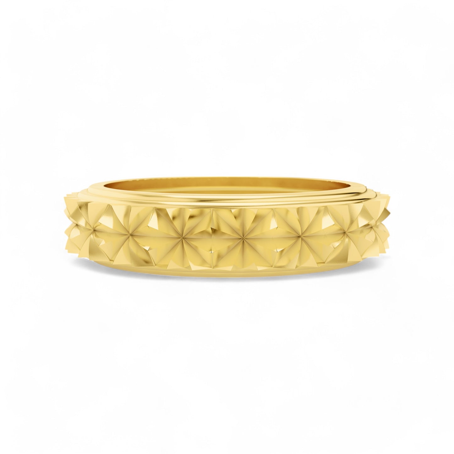 Geometric Fusion Yellow Ring | 925 Silver 18k Gold Plated Jewellery | Gold Vermeil | Party Wear Ring  Ring