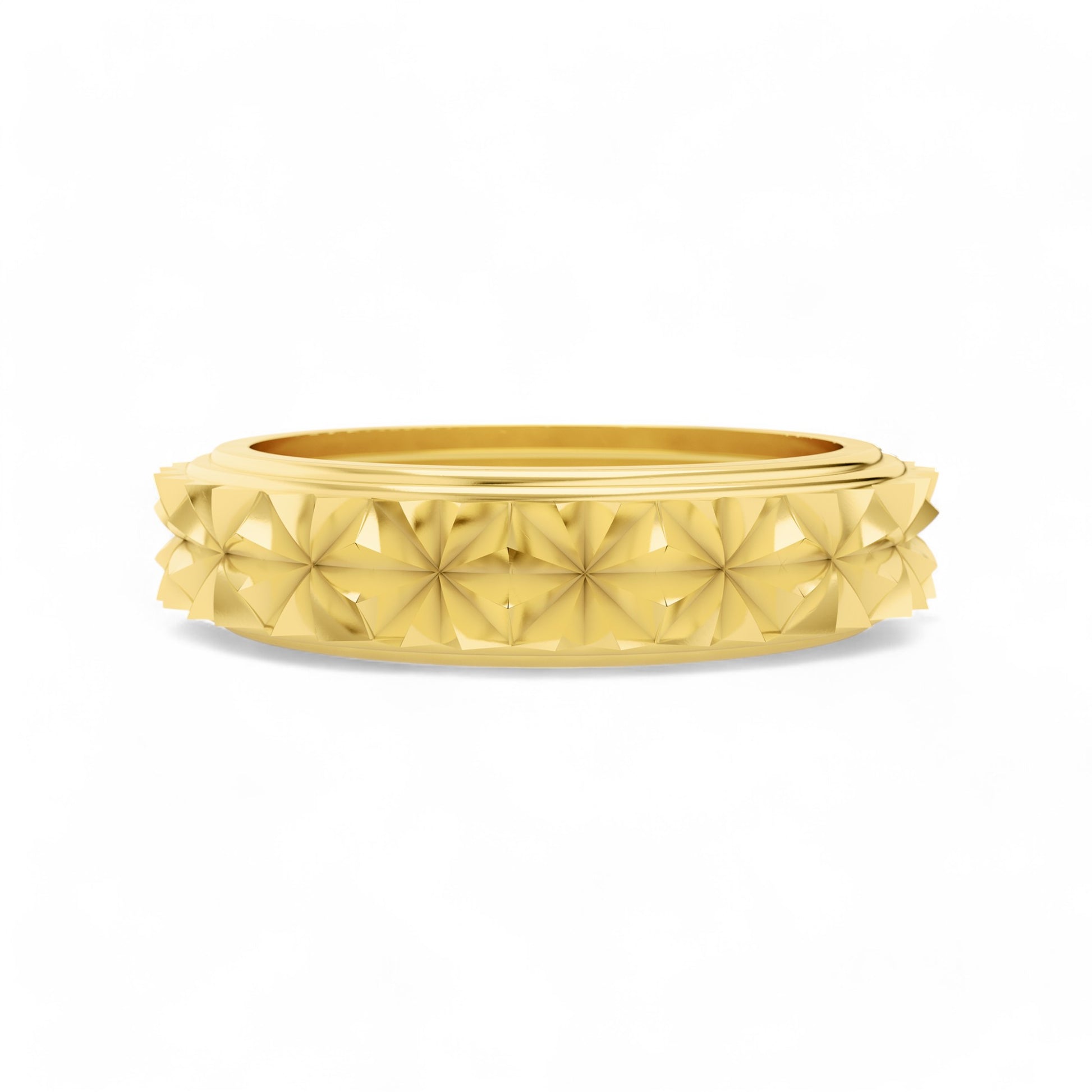Geometric Fusion Yellow Ring | 925 Silver 18k Gold Plated Jewellery | Gold Vermeil | Party Wear Ring  Ring