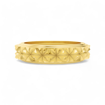 Geometric Fusion Yellow Ring | 925 Silver 18k Gold Plated Jewellery | Gold Vermeil | Party Wear Ring  Ring