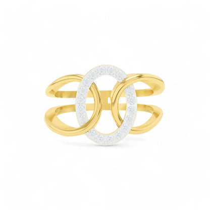 Linked Brilliance Ring | Gold Diamond Jewellery | Lab Grown Diamond Jewellery  Ring