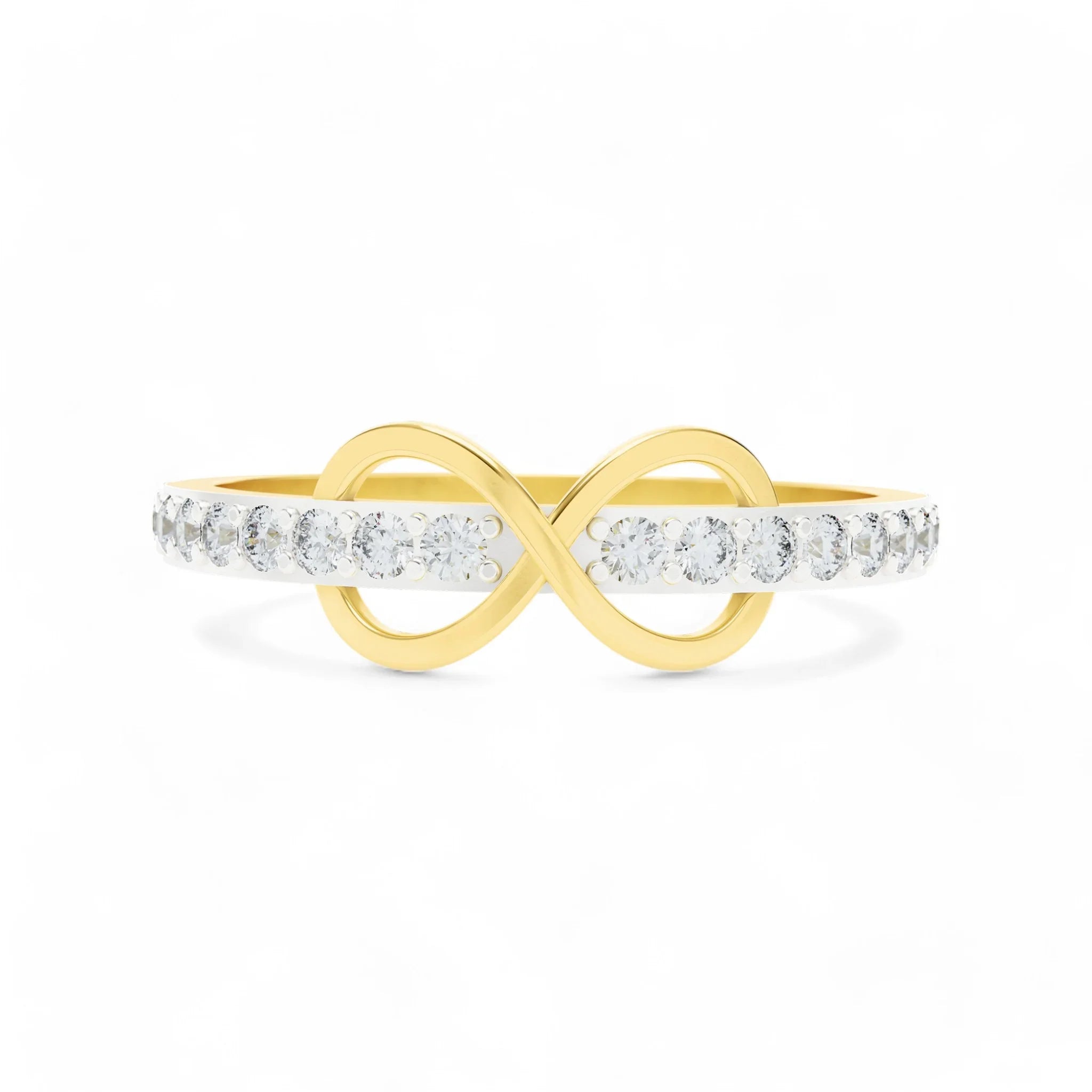 Timeless Infinity Glow Ring | Gold Diamond Jewellery | Lab Grown Diamond Jewellery  Ring