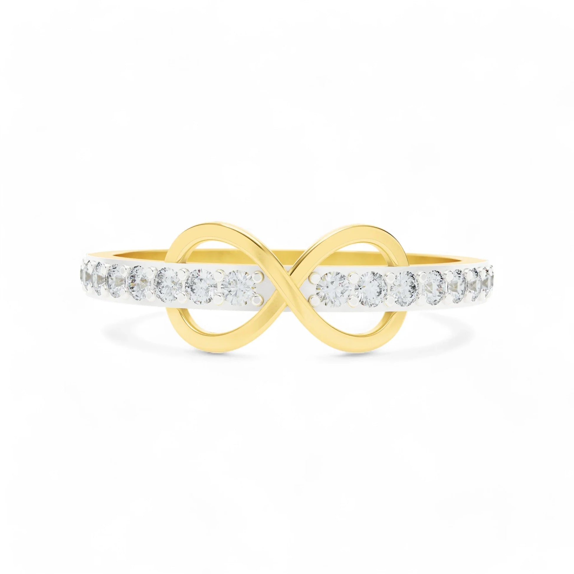 Timeless Infinity Glow Ring | Gold Diamond Jewellery | Lab Grown Diamond Jewellery  Ring