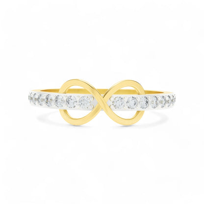 Timeless Infinity Glow Ring | Gold Diamond Jewellery | Lab Grown Diamond Jewellery  Ring