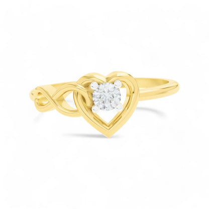 Infinite Love Heart Band | Gold Diamond Jewellery | Lab Grown Diamond Jewellery  Ring