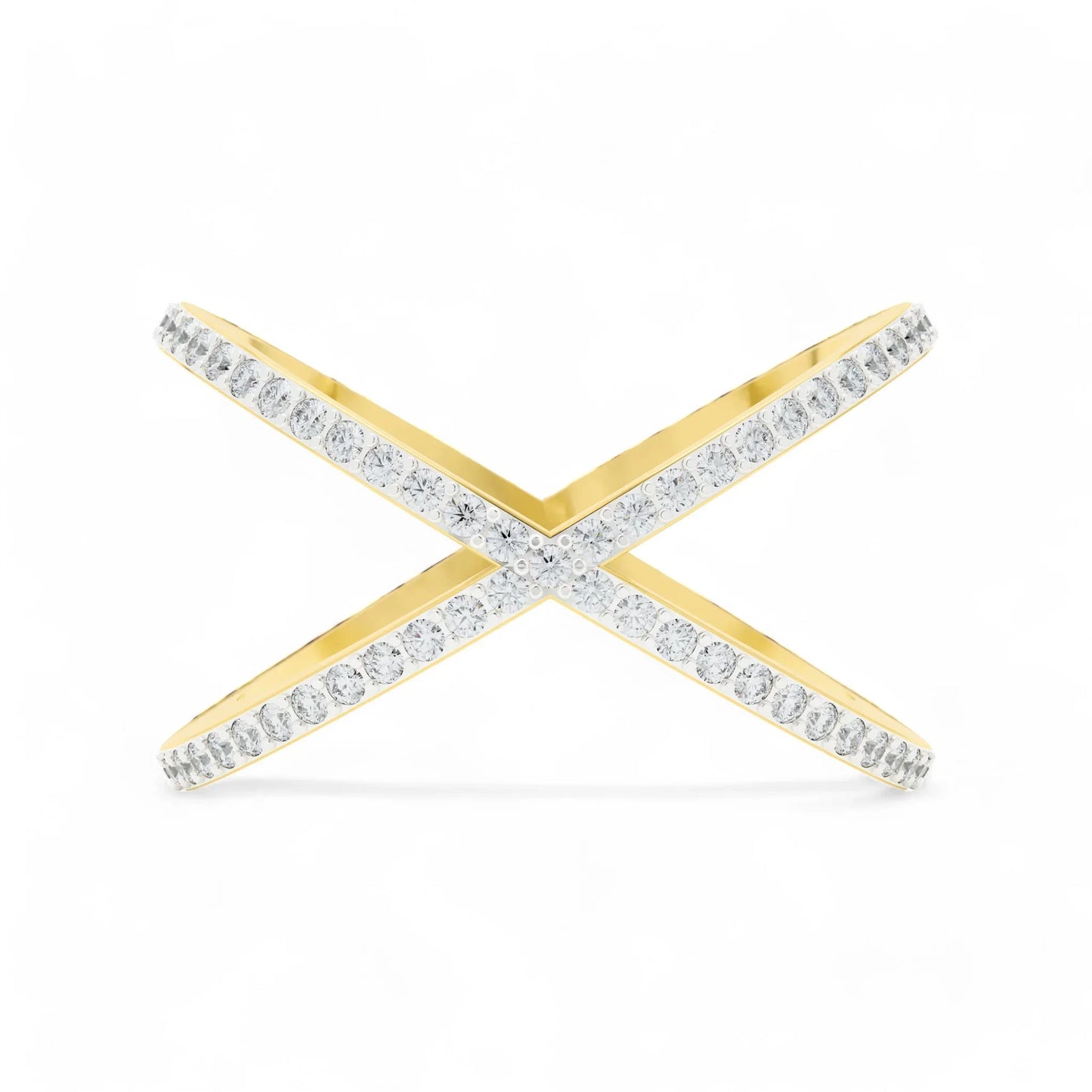Crossed Paths Ring | 925 Silver 18k Gold Plated Jewellery | Gold Vermeil | Party Wear Ring  Ring