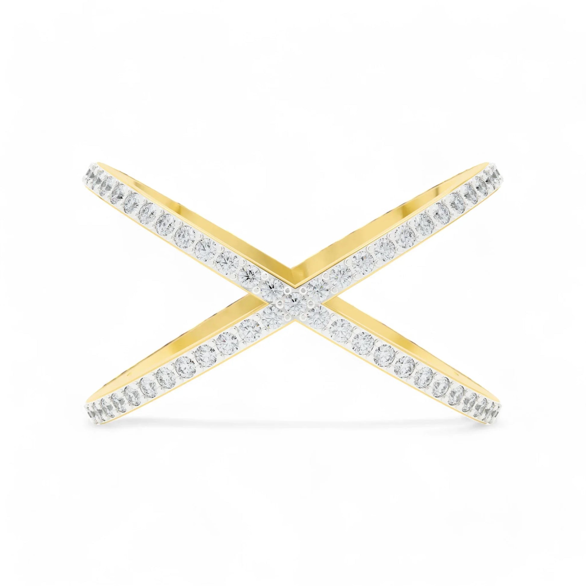 Crossed Paths Ring | 925 Silver 18k Gold Plated Jewellery | Gold Vermeil | Party Wear Ring  Ring