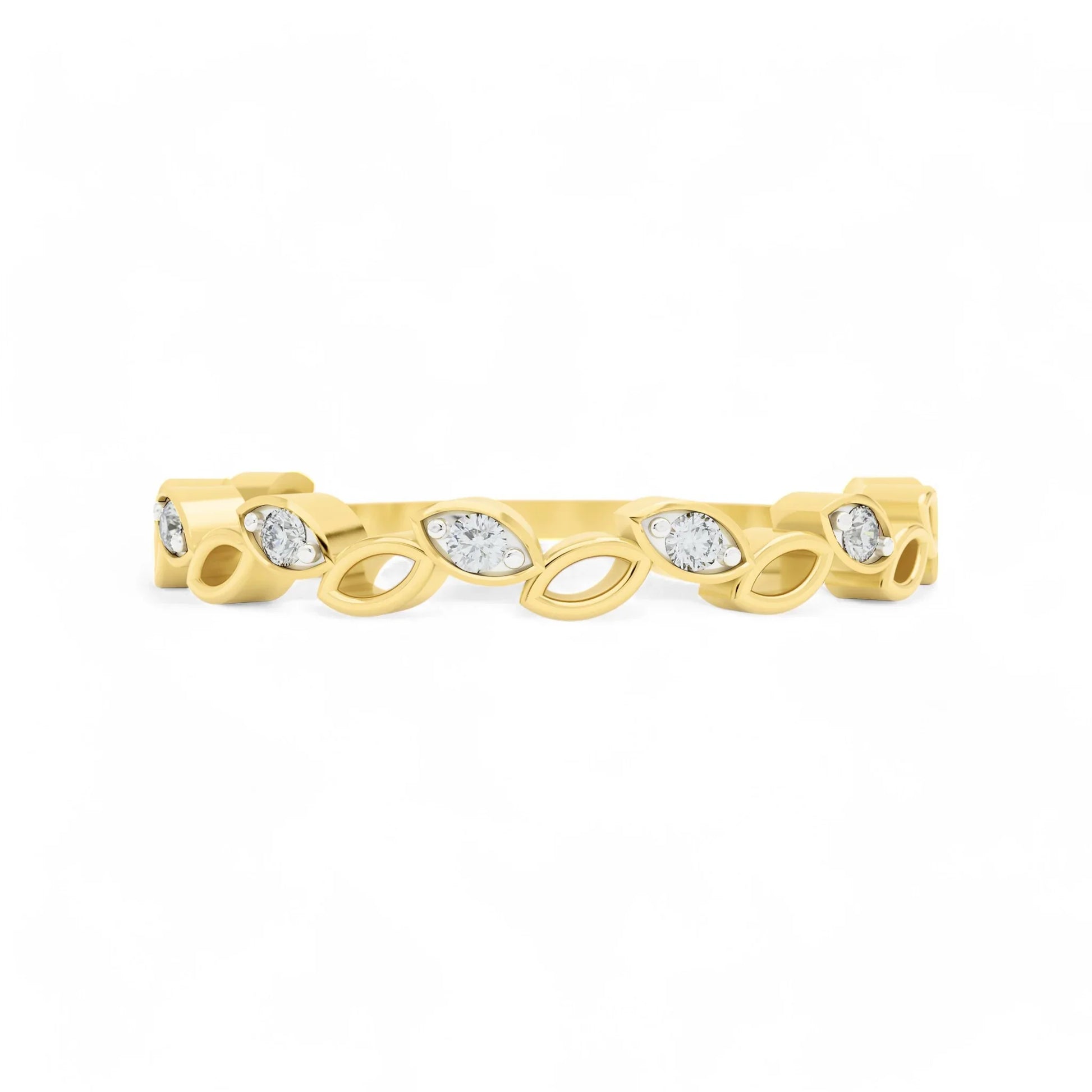 Timeless Leaves Gold Ring | Gold Diamond Jewellery | Lab Grown Diamond Jewellery  Ring