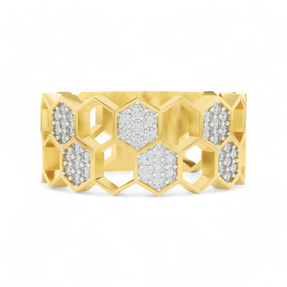 Buzzing Beauty Ring |925 Silver 18k Gold Plated Jewellery | Gold Vermeil Jewellery | Party Wear Ring  Ring