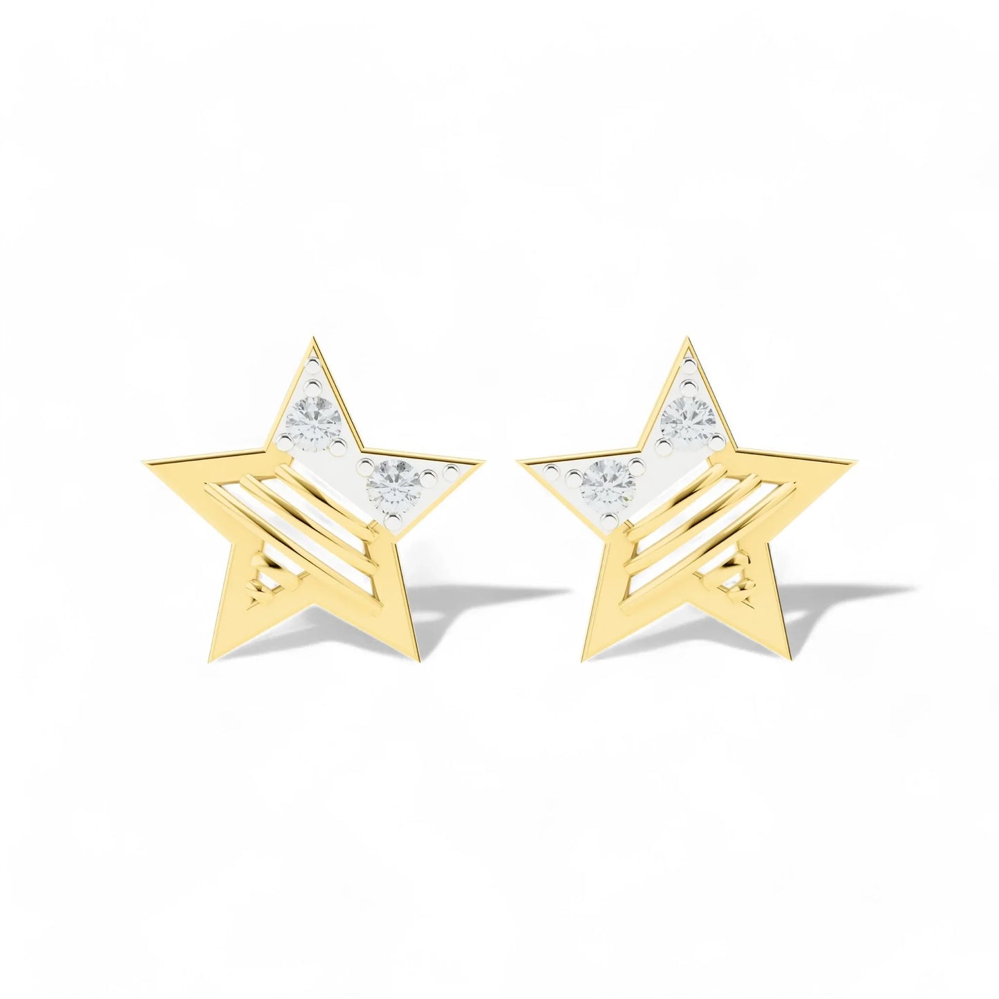 Starry Night Sparkle Studs | 925 Silver 18k Gold Plated Jewellery