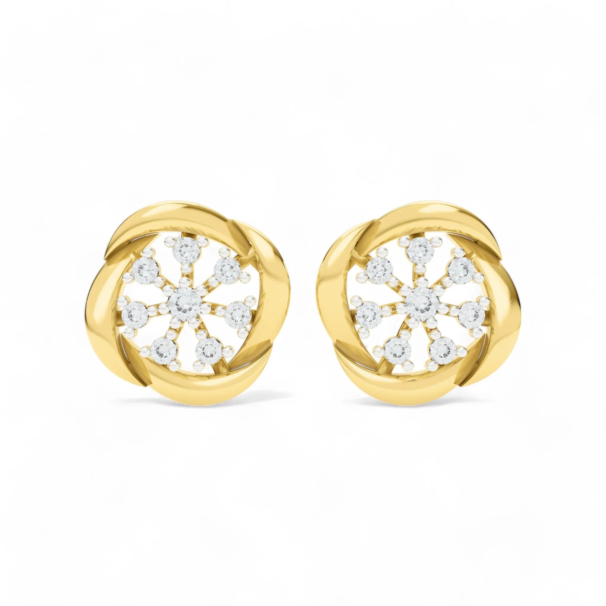 Floret Glow Studs | 925 Silver 18k Gold Plated Jewellery