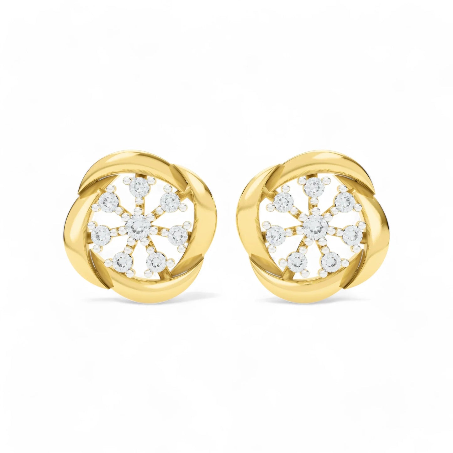Floret Glow Studs | 925 Silver 18k Gold Plated Jewellery