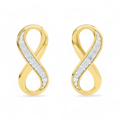 925 Silver Sparkling Infinity CZ Earring | 18k Gold Plated Jewellery