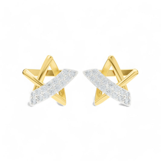 Celestial Starburst Earrings | 925 Silver 18k Gold Plated Earring