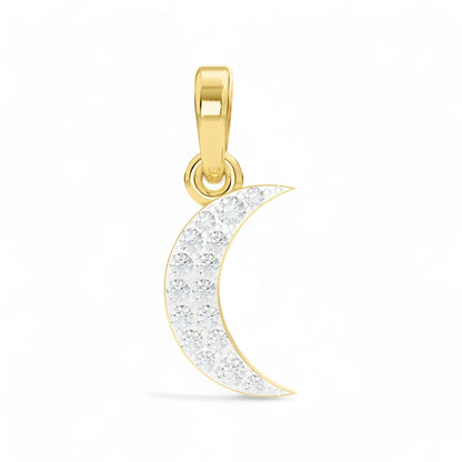 Crescent Shine Pendant | 925 Silver 18k Gold Plated Pendant | Gold Vermeil Jewellery | Party Wear Pendant  Pendant Gold-Vermeil