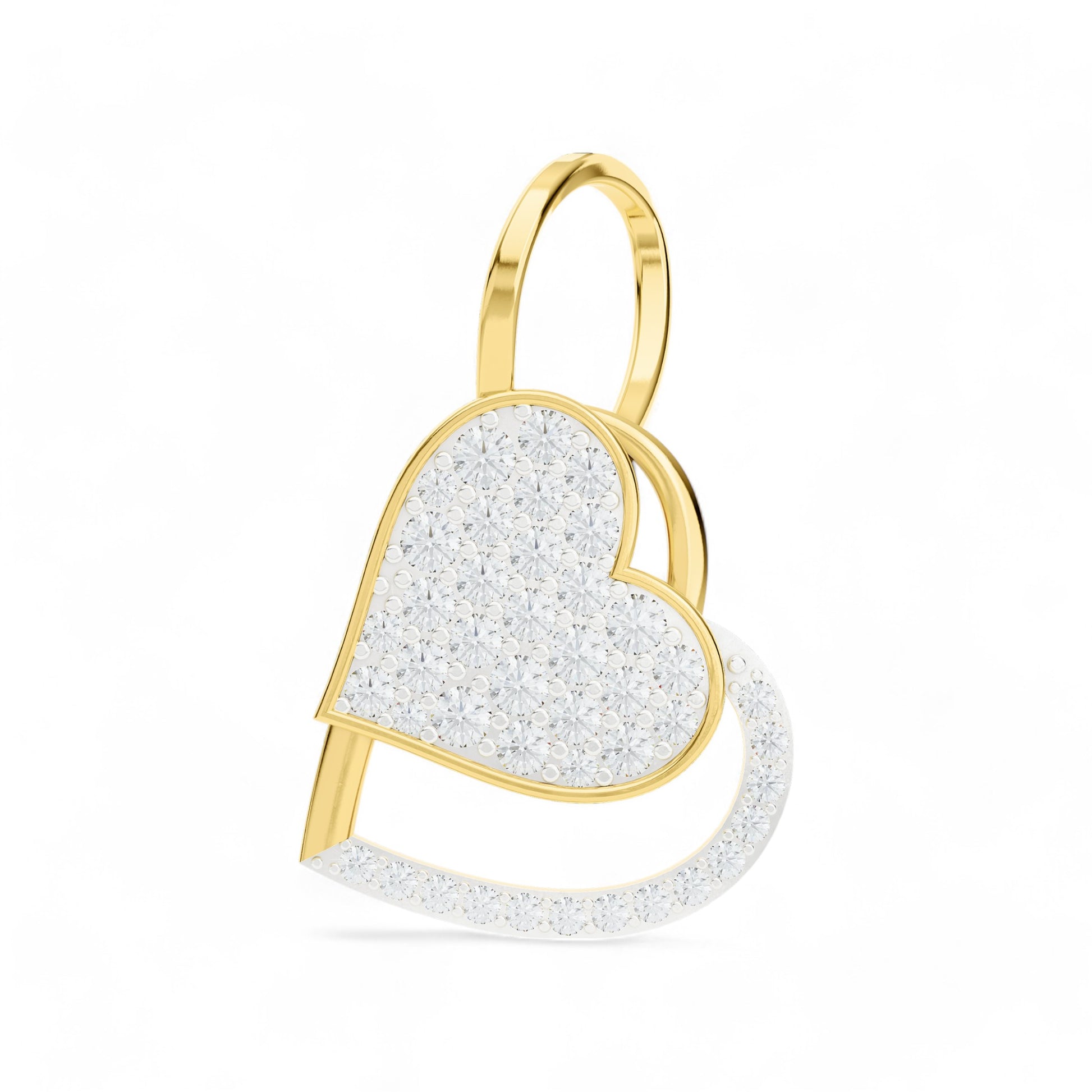 Cherished Heart Pendant | 925 Silver 18k Gold Plated Pendant | Gold Vermeil Jewellery | Party Wear Pendant  Pendant Gold-Vermeil