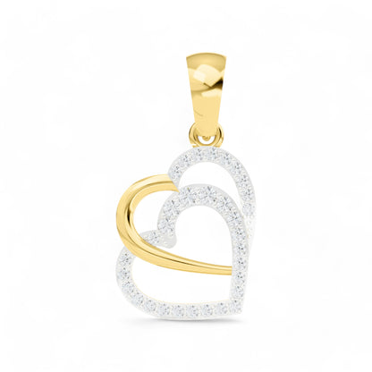 Soulmate's Heart Pendant | Gold Diamond Pendant | Lab Grown Diamond Pendant  Pendant 18k-Yellow-Gold
