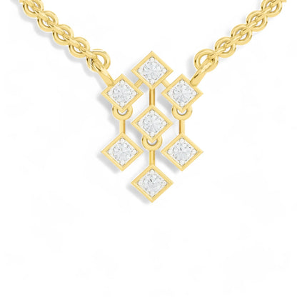 Radiance Cascade Pendant | Gold Diamond Pendant | Lab Grown Diamond Pendant  Pendant 18k-Yellow-Gold