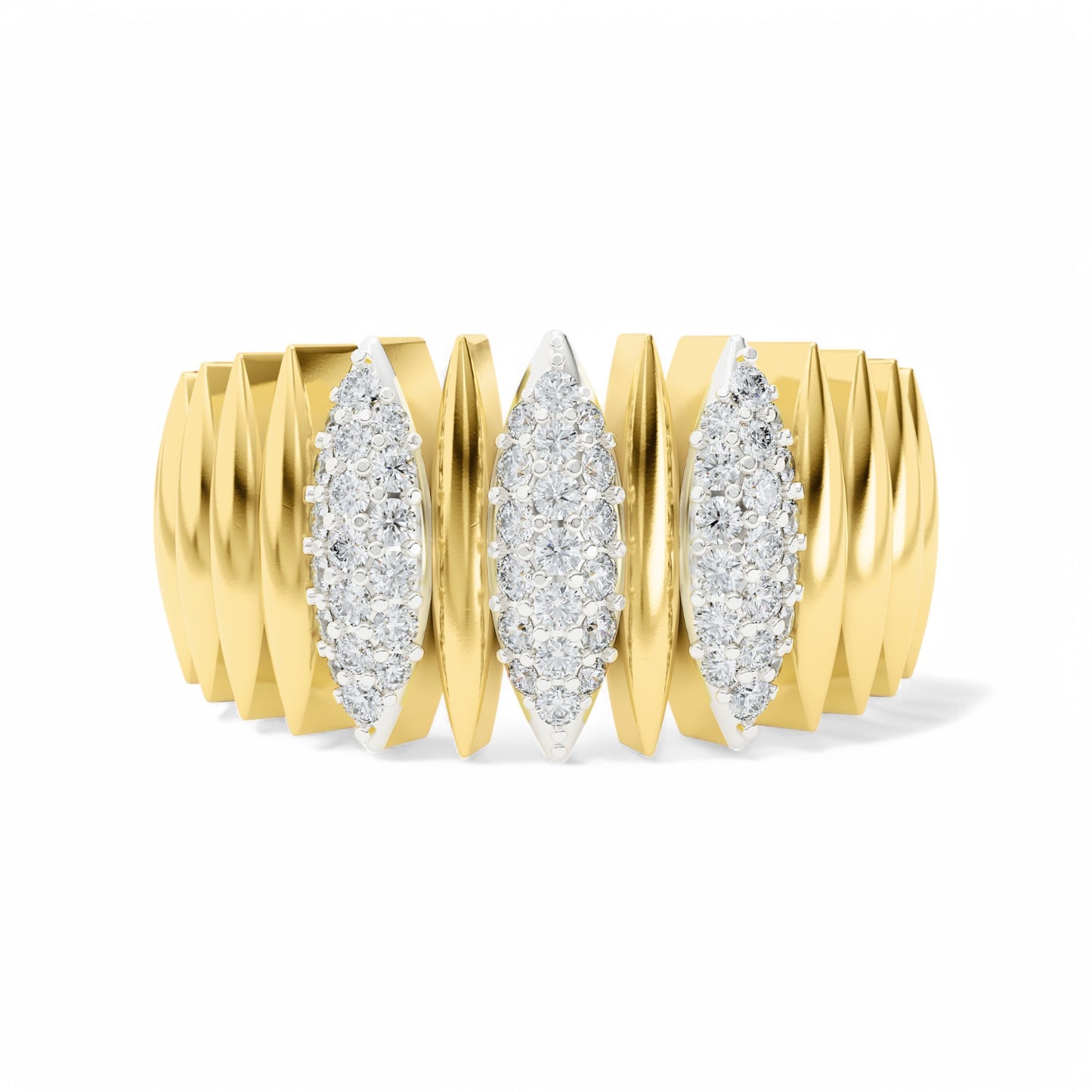 Opulent Peak Ring | 925 Silver 18k Gold Plated Jewellery | Gold Vermeil | Party Wear Ring