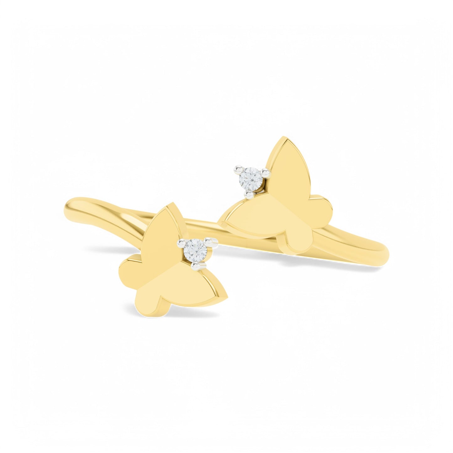 Mystic Butterfly Glow Ring | 925 Silver 18k Gold Plated Jewellery | Gold Vermeil | Party Wear Ring