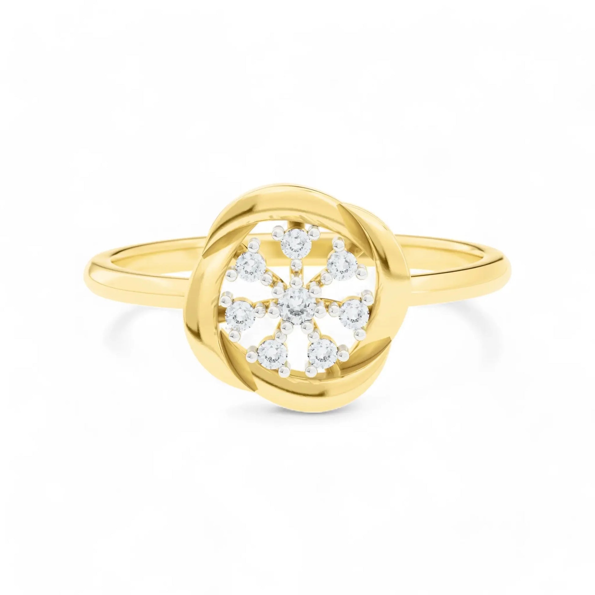 Floret Glow Ring | Gold Diamond Jewellery | Lab Grown Diamond Jewellery  Ring