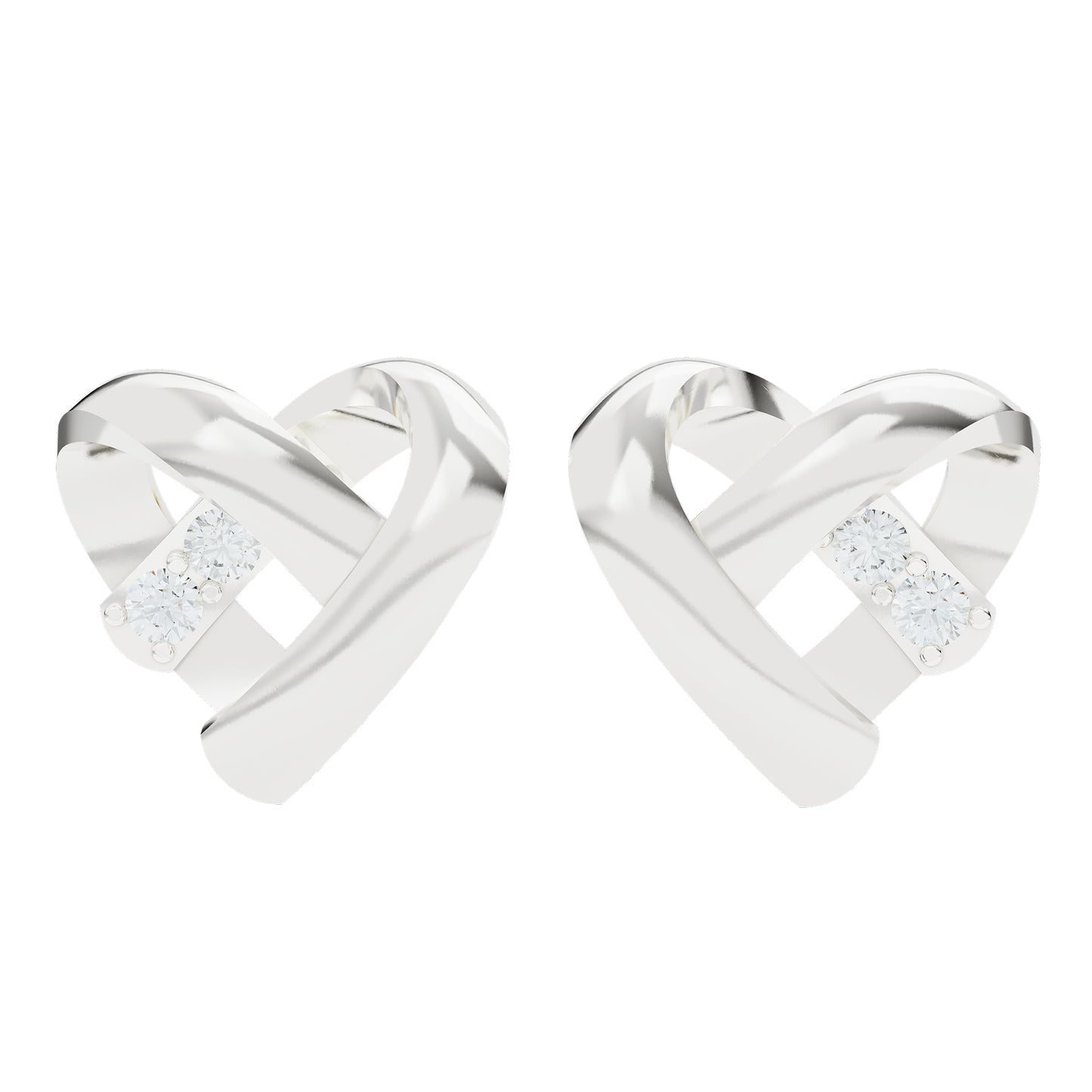 Sweetheart Stud Earrings | 925 Silver Earring 18k Gold Plated | Gold Vermeil Jewellery | Party Wear Earring