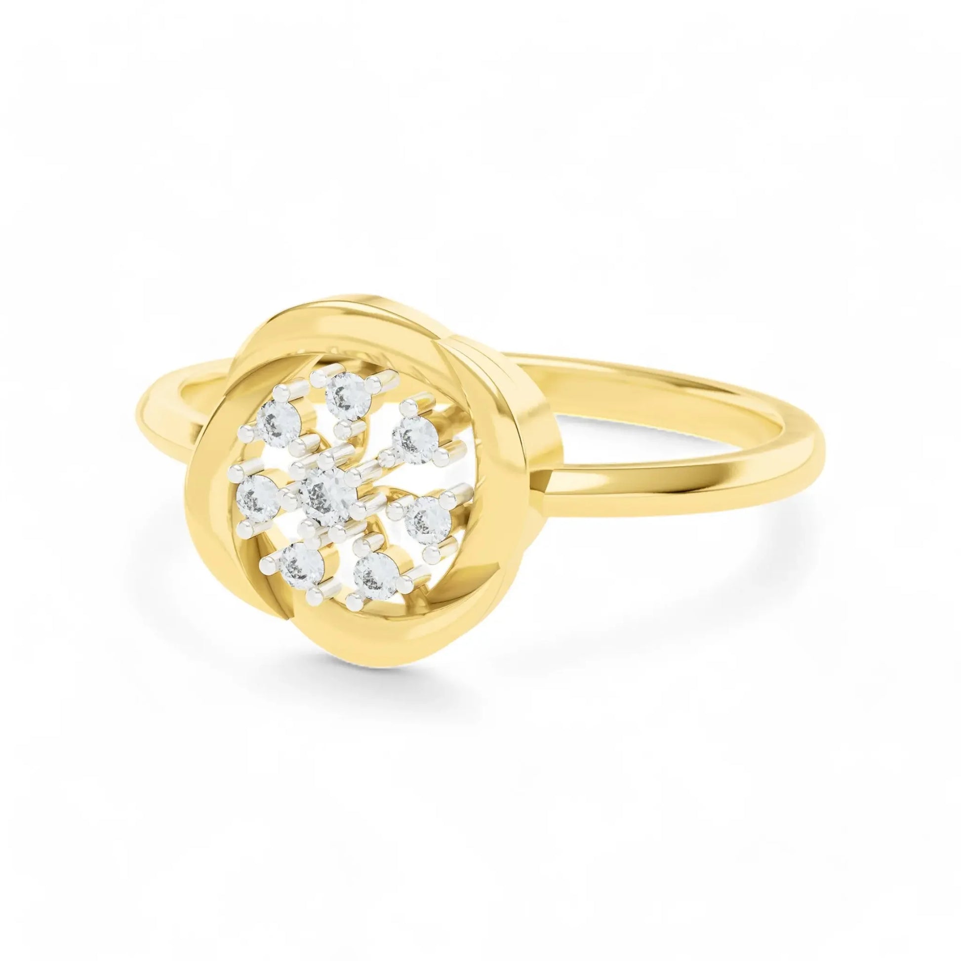 Floret Glow Ring | Gold Diamond Jewellery | Lab Grown Diamond Jewellery  Ring