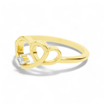 Heart of Gold Ring | Gold Diamond Jewellery | Lab Grown Diamond Jewellery  Ring