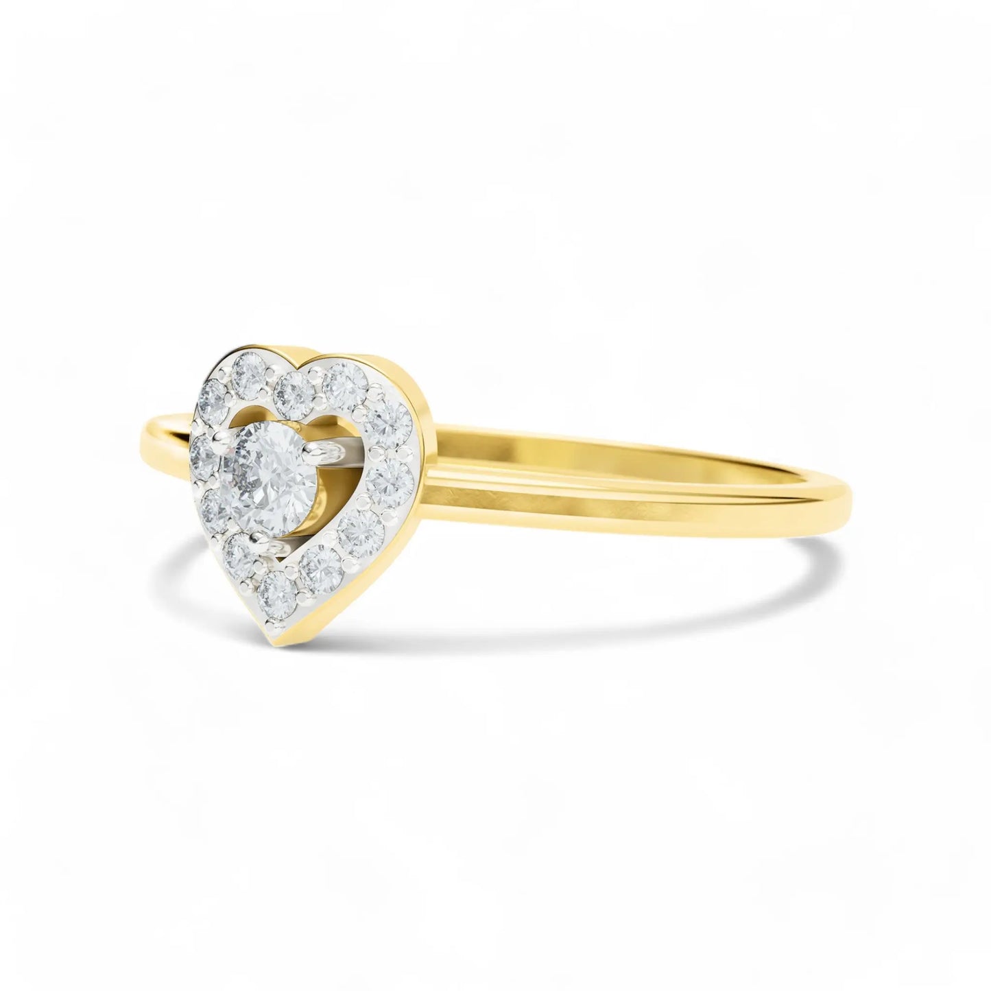 Diamond Heartbeat Ring | Gold Diamond Jewellery | Lab Grown Diamond Jewellery  Ring